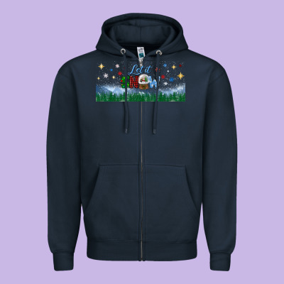 Let It Snow Libbey Glass Zipper Hoodie Designed By Bundleandbundleshop