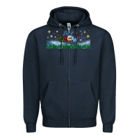 Navy let it snow libbey glass Zipper Hoodie - BundleAndBundleShop