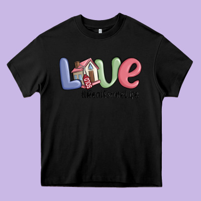 Love Real Estate Life Heavy Core Tee Designed By Maliassmallbusiness