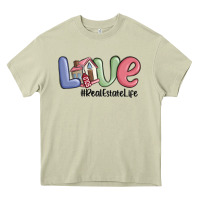 Mossy love real estate life Heavy Core Tee - MaliasSmallBusiness