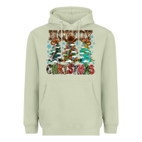 Matcha Howdy Christmas Heavyweight Hoodie - CowhideDigitalArt