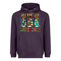Plum Howdy Christmas Heavyweight Hoodie - CowhideDigitalArt