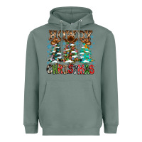 Sage Howdy Christmas Heavyweight Hoodie - CowhideDigitalArt