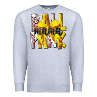 Heather Grey ball park mama Premium Sweatshirt - CowhideDigitalArt