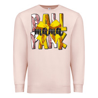 Pale Pink ball park mama Premium Sweatshirt - CowhideDigitalArt