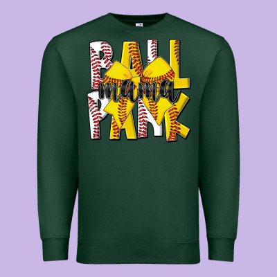 Ball Park Mama Premium Sweatshirt Designed By Cowhidedigitalart