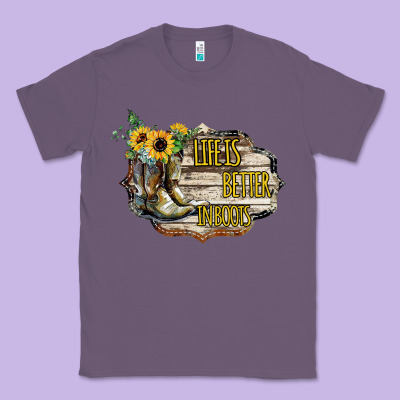 Life Is Better In Boots Classic Tee Designed By Bettercallsaul