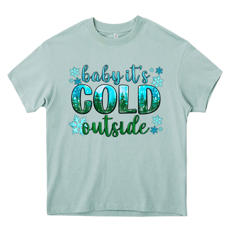Baby Its Cold Outside Heavy Core Tee by NancyCooperArtShop | Teevron