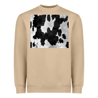 Black White Cowhide Tumbler Heavyweight Sweatshirt | Teevron