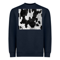 Navy Black White Cowhide Tumbler Heavyweight Sweatshirt - CowCowDesign