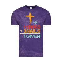 Cloud Purple Vintage 1 Cross 3 Nails Forgiven Christian Easter Gift Vintage Tee - lanVoArt
