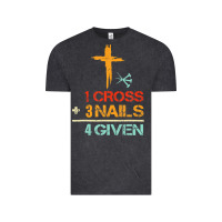 Vintage Black Vintage 1 Cross 3 Nails Forgiven Christian Easter Gift Vintage Tee - lanVoArt