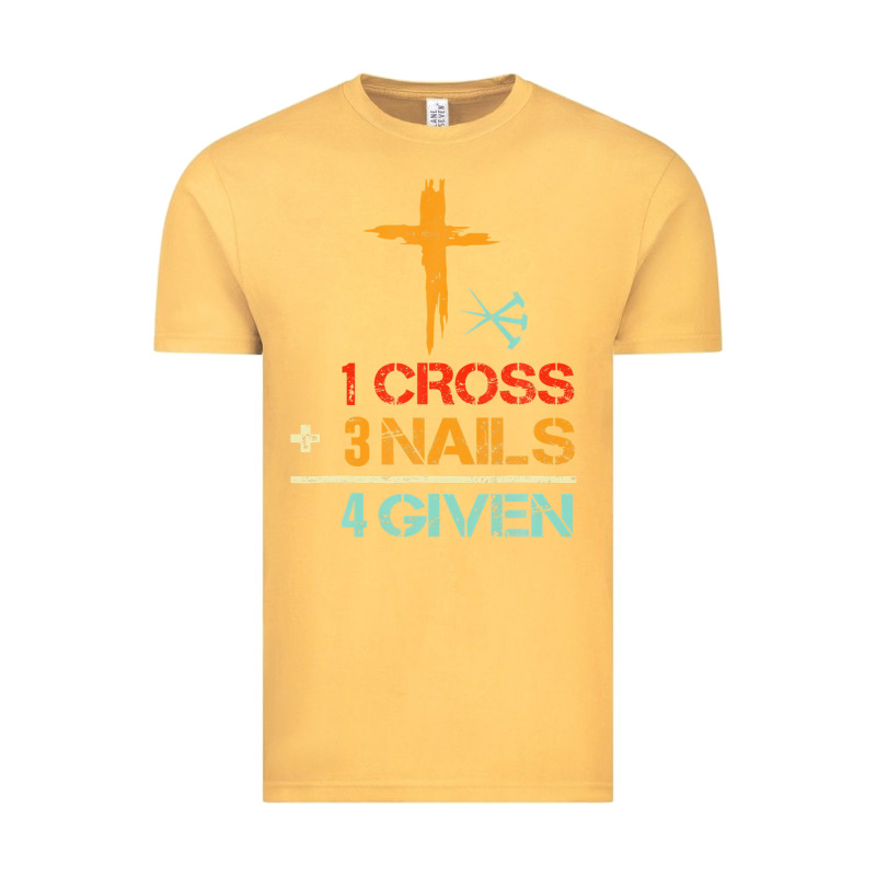 Vintage 1 Cross 3 Nails Forgiven Christian Easter Gift Vintage Tee by lanVoArt | Teevron