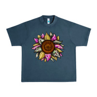 Midnight Navy sunflower camouflage Urban Heavy Tee - JahusDesignShop