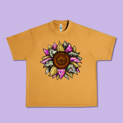 Sunflower Camouflage Urban Heavy Tee Designed By Jahusdesignshop
