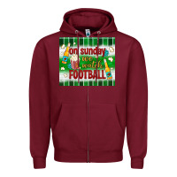 Burgundy on sunday we watch football tumbler Zipper Hoodie - BundleAndBundleShop