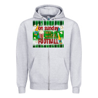 Heather Grey on sunday we watch football tumbler Zipper Hoodie - BundleAndBundleShop