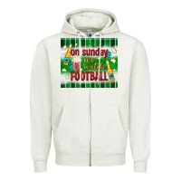 Oatmeal Heather on sunday we watch football tumbler Zipper Hoodie - BundleAndBundleShop