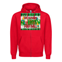 Red on sunday we watch football tumbler Zipper Hoodie - BundleAndBundleShop