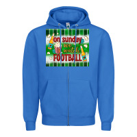 True Royal on sunday we watch football tumbler Zipper Hoodie - BundleAndBundleShop