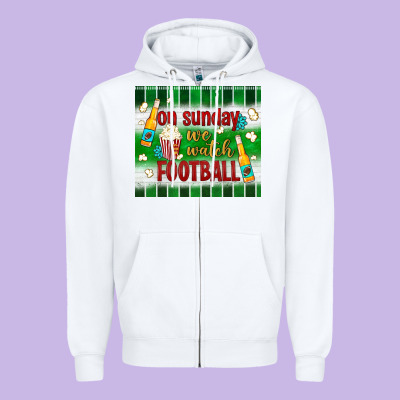 On Sunday We Watch Football Tumbler Zipper Hoodie Designed By Bundleandbundleshop