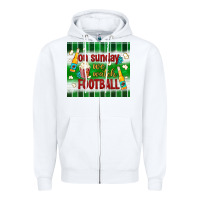 White on sunday we watch football tumbler Zipper Hoodie - BundleAndBundleShop