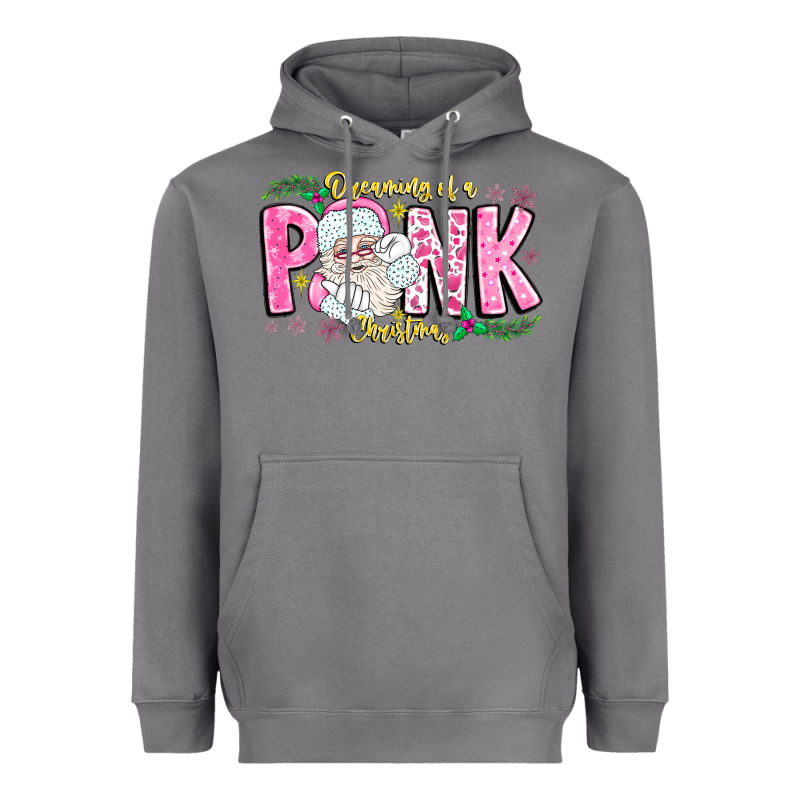 Dreaming Of A Pink Christmas Heavyweight Hoodie by CowhideDigitalArt | Teevron