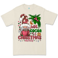 Bone Pink Christmas hot cocoa and christmas movies Premium Tee - NancyCooperArtShop