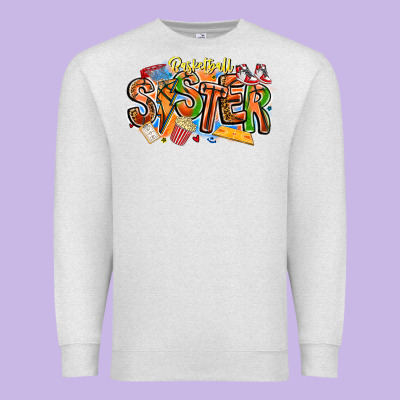 Basketball Sister Premium Sweatshirt Designed By Cowhidedigitalart