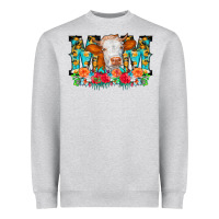 Mom Cow Flowers Heavyweight Sweatshirt | Teevron