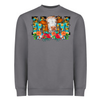 Storm Mom Cow Flowers Heavyweight Sweatshirt - CowCowDesign