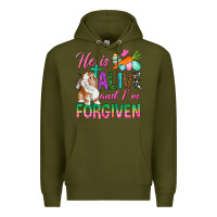 Army Green He Is Alive And I'm Forgiven Premium Hoodie - BundleAndBundleShop