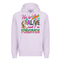 Lilac He Is Alive And I'm Forgiven Premium Hoodie - BundleAndBundleShop