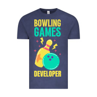Vintage Denim Bowling Games Developer Vintage Tee - lanVoArt