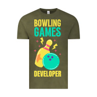 Vintage Olive Bowling Games Developer Vintage Tee - lanVoArt