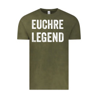 Vintage Olive Euchre Legend Best Euchre Card Board Game Player Gift Vintage Tee - lanVoArt