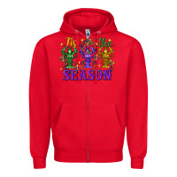 Red Tis The Season Crawfish Mardi Gras Zipper Hoodie - FaDigitalArtStudio
