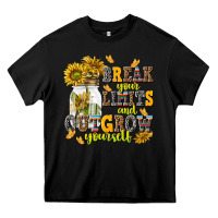 Black break your limits and outgrow yourself Heavy Core Tee - NancyCooperArtShop
