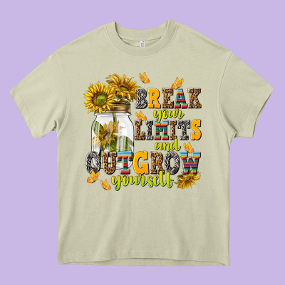 Break Your Limits And Outgrow Yourself Heavy Core Tee Designed By Nancycooperartshop
