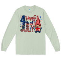 Matcha Happy 4th Of July with gnome Long Sleeve Tee - HowdyJamesFarm