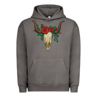 Pigment Tornado bull skull with roses Urban Hoodie - Artiststas