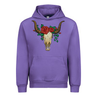 Tulip bull skull with roses Urban Hoodie - Artiststas