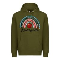 Army Green kindergarten rainbow Premium Hoodie - RanaPortraitStore