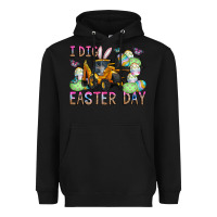Black I Dig Easter Day Heavyweight Hoodie - CowhideDigitalArt