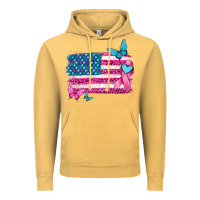 Vintage Mustard american flag breast cancer with ribbon Vintage Hoodie - texasbilliewilder