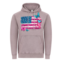 Vintage Zinc american flag breast cancer with ribbon Vintage Hoodie - texasbilliewilder
