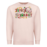 Pale Pink Surgical Technologist Premium Sweatshirt - CowhideDigitalArt