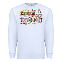 White Surgical Technologist Premium Sweatshirt - CowhideDigitalArt