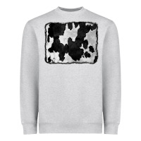 Heather Grey Cowhide Heavyweight Sweatshirt - CowCowDesign