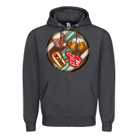 Smoke american football round earrings Zipper Hoodie - BundleAndBundleShop